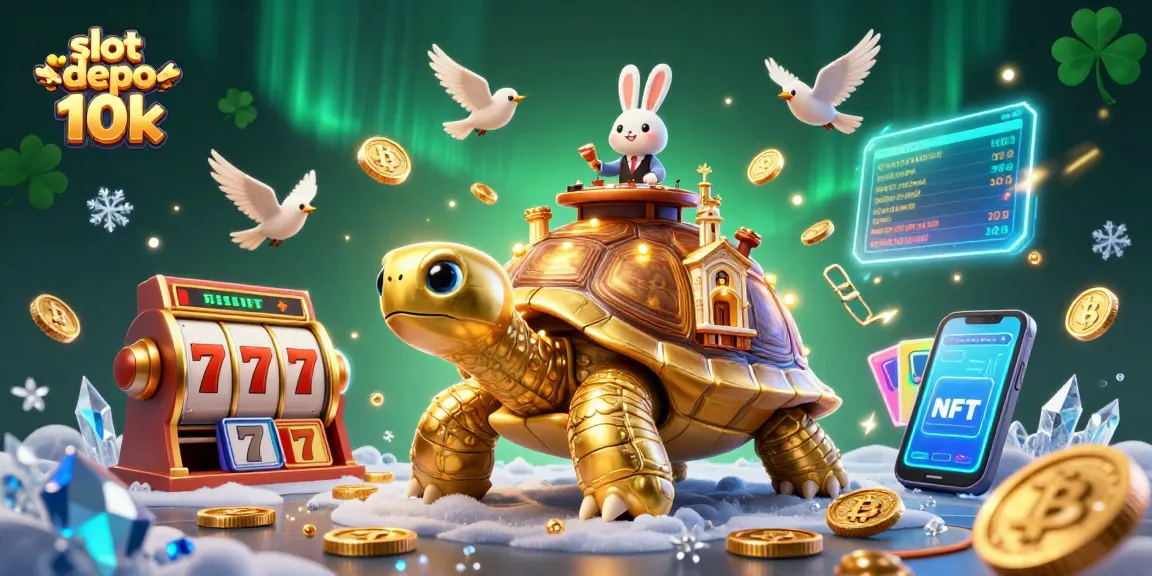 Experience exciting gameplay with slot depo 10k, featuring vibrant 3D characters and casino elements.