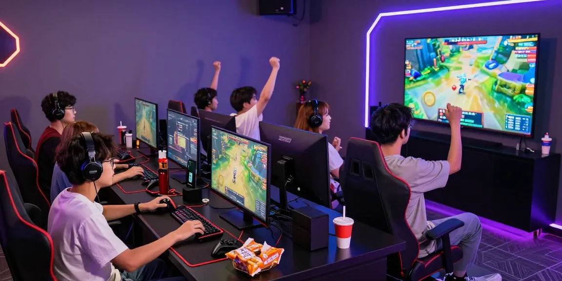 Exciting interaction at MBM娛樂城 featuring friends gaming together in a vibrant room, showcasing a thrilling atmosphere.