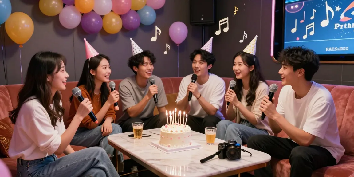 강남 엘리트에서 생일파티를 즐기는 친구들, 조용하고 아늑한 분위기