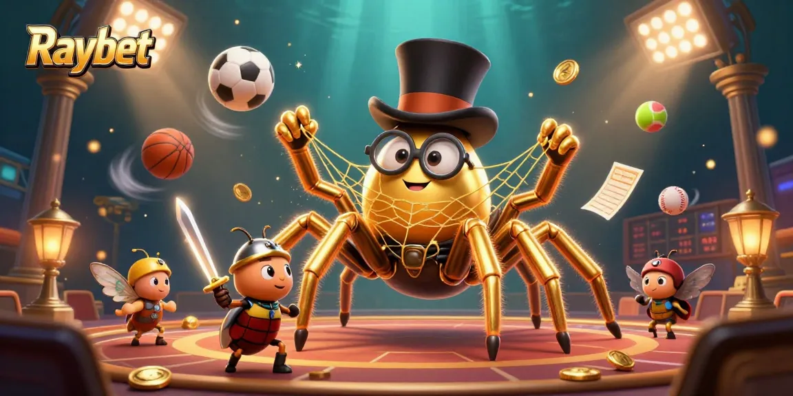 Experience thrilling games at Raybet with a vibrant scene featuring golden elements and sports excitement.