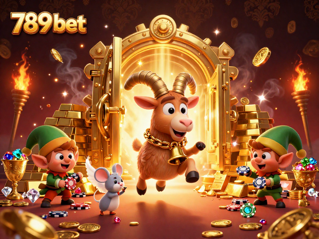 Experience thrilling 789 bet action as mischievous gremlins steal chips in a vibrant casino scene.
