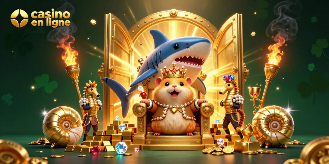 Jouez à des jeux captivants sur un casino en ligne avec notre illustration 3D illustrant richesse et aventure.