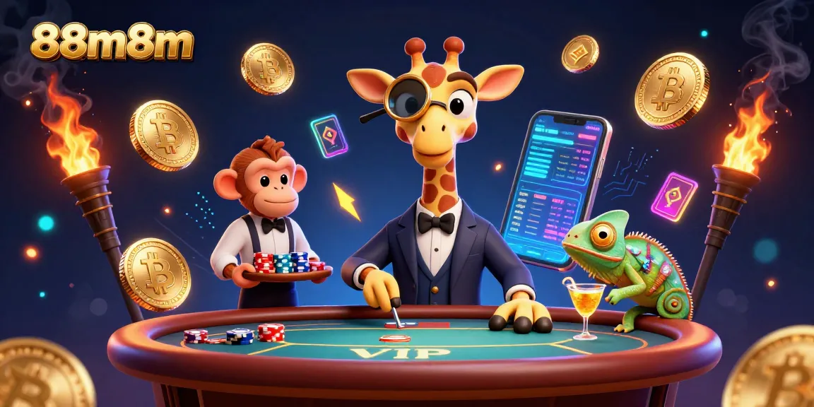 Experience excitement at 88m8m with a high-roller giraffe and gaming action.