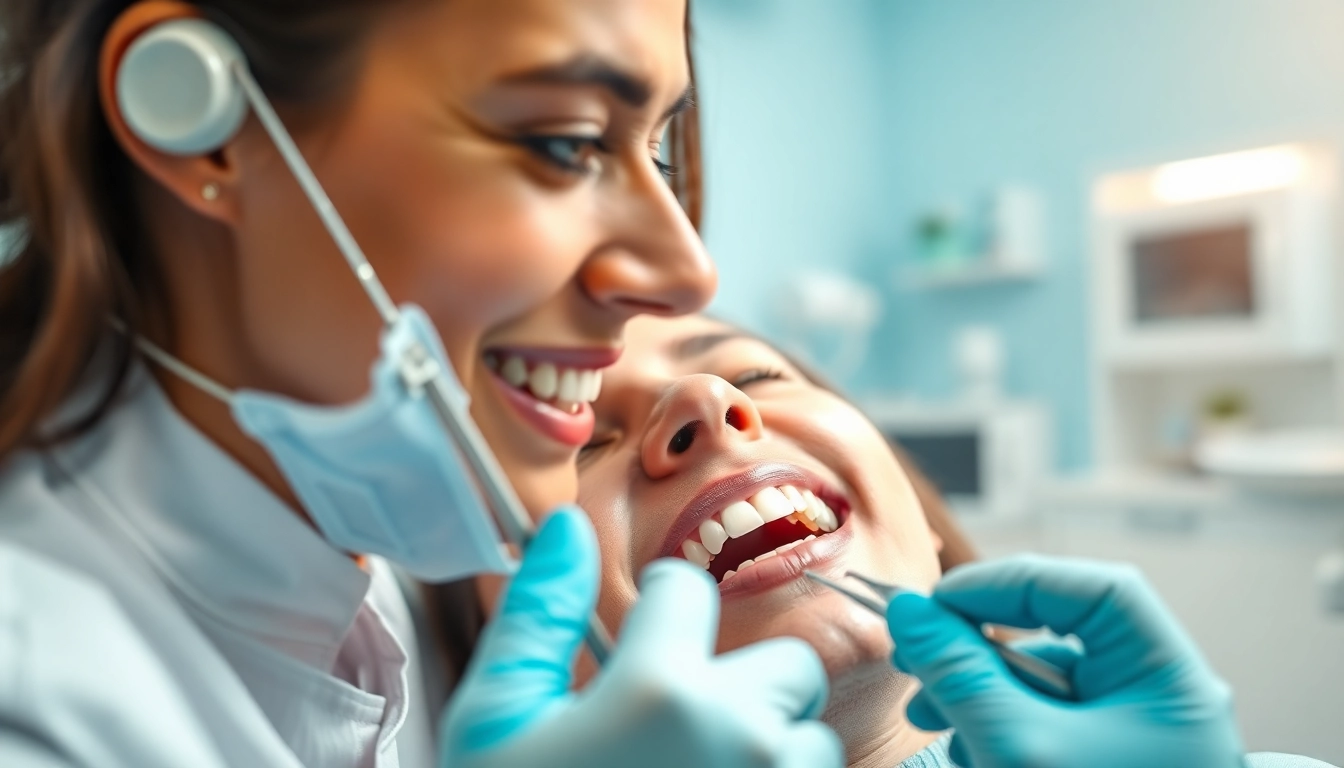 Bright dental care scene at newsmilelife highlighting cheerful patient and caring dentist.