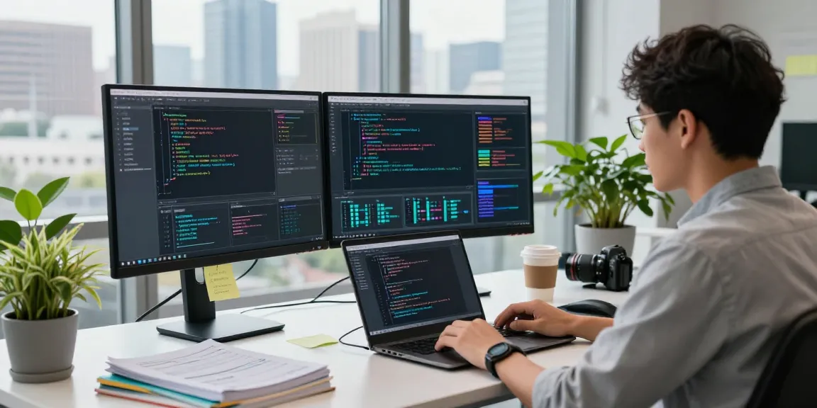 AI image detector interface displayed on multiple screens, showcasing analysis results and data patterns.