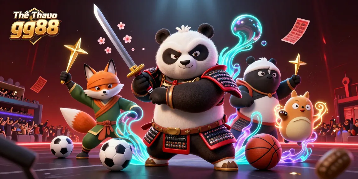 Engage in thrilling sports betting with Thể Thao gg88 featuring dynamic characters and vibrant gaming elements.