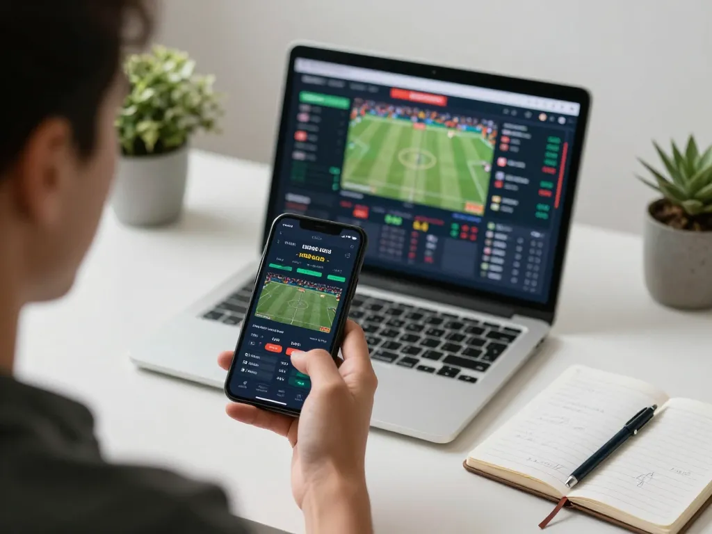 Engaging in mobile sports betting on RR88 with live odds and a modern setup.