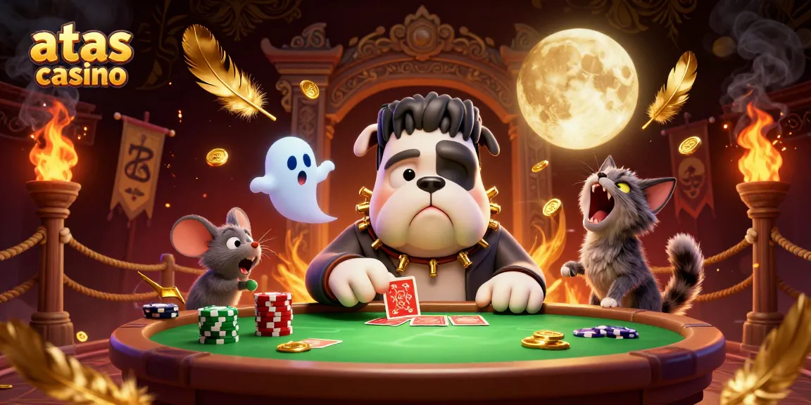 Experience thrilling gameplay at atas casino with colorful characters and excitement in a rich 3D illustration.