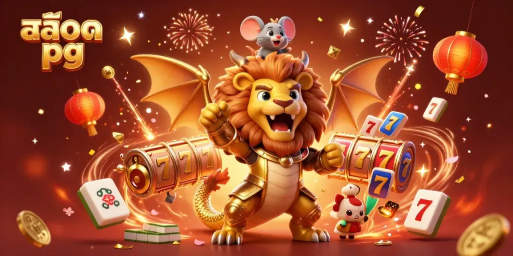 Engage with สล็อต pg through vibrant casino-themed illustration filled with jackpot excitement and dynamic visuals.