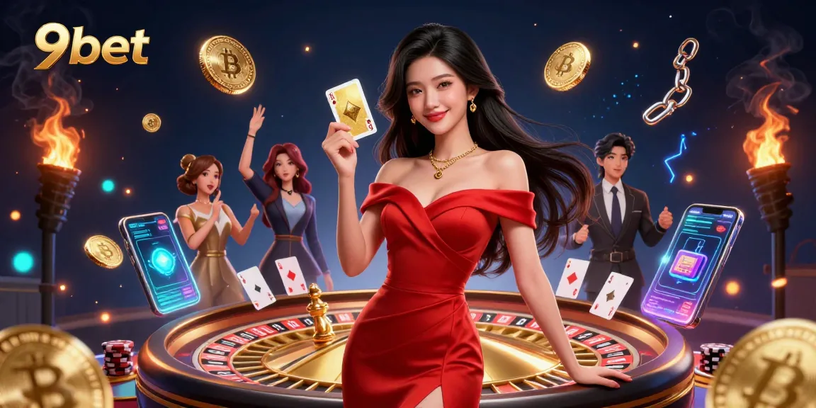 Engage in thrilling gameplay at 9bet with a beautiful dealer and high-stakes action.