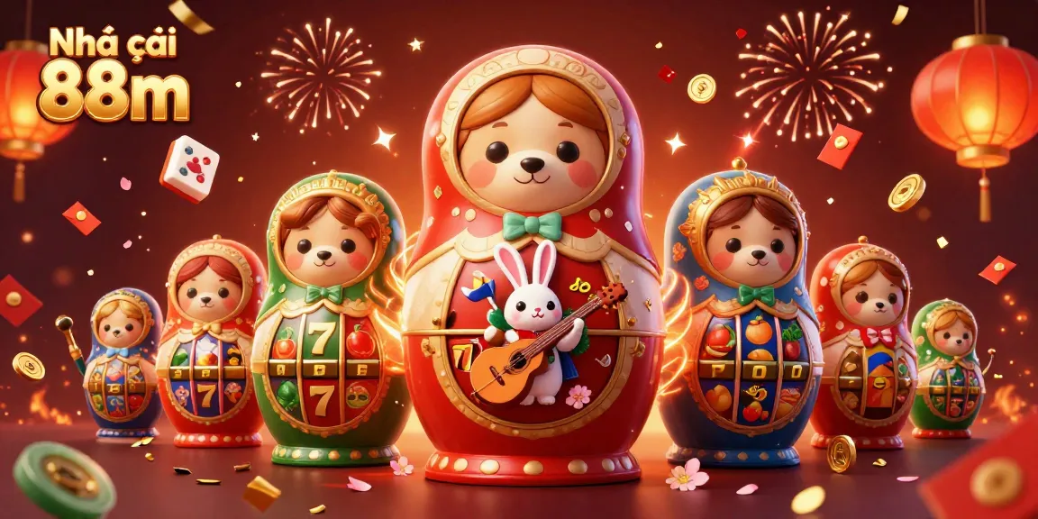 Enhance your gameplay experience with Nhà cái 88m's vibrant 3D illustration featuring dynamic casino elements and characters.