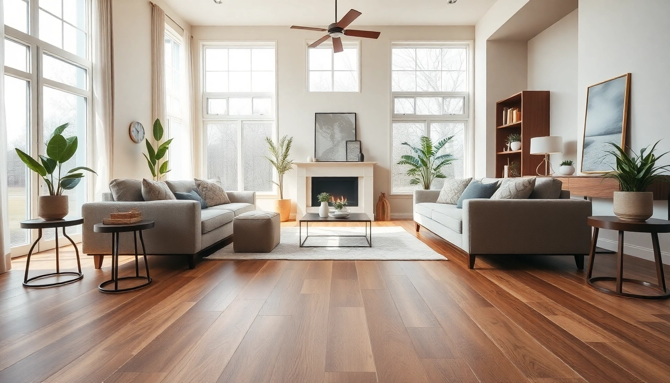 Beautiful vinyl plank flooring enhancing a warm and inviting living room design.