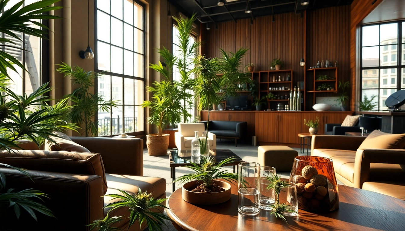 Relaxed scene showcasing Clubs Cannabis Lloret De Mar with modern decor and inviting atmosphere.