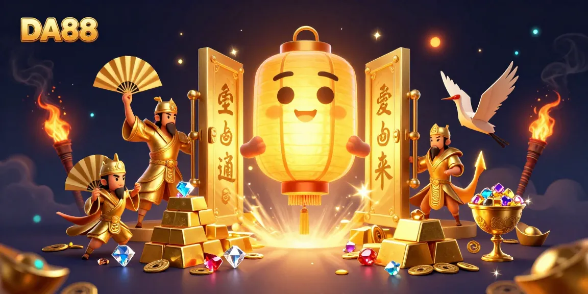 Experience DA88's vibrant casino world with golden treasures and magical elements for immersive gameplay.