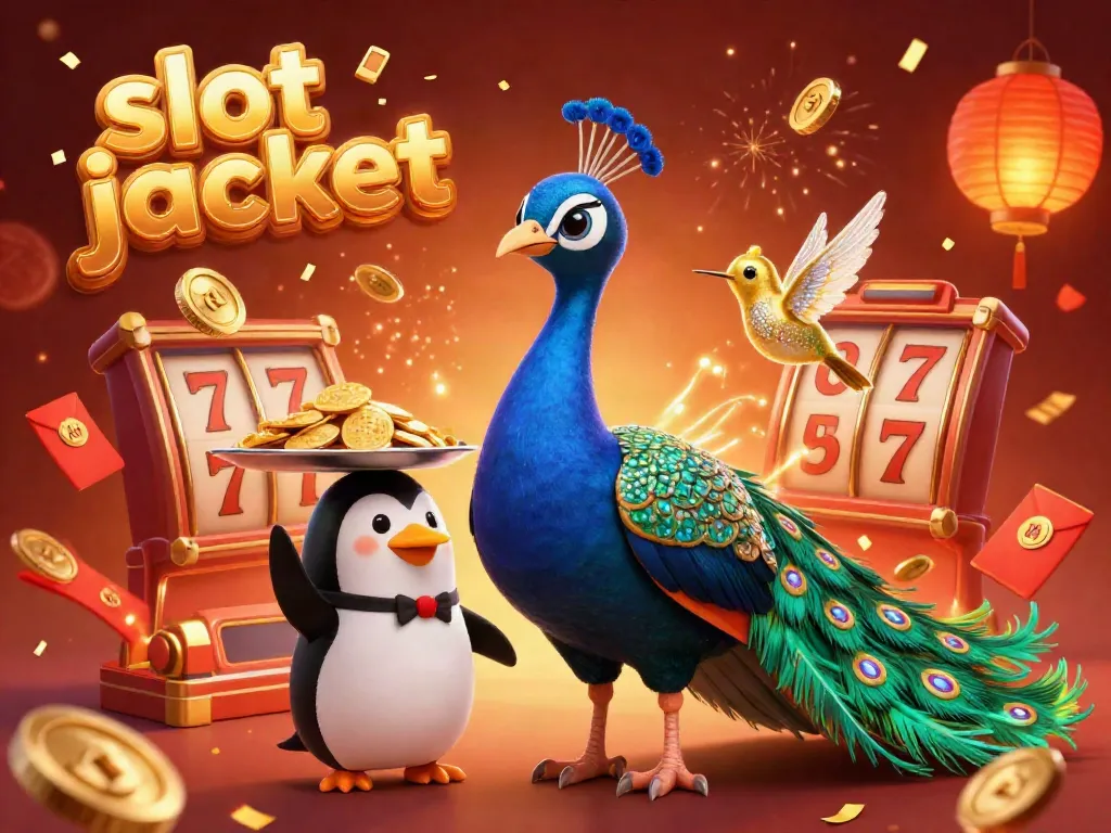 Experience the thrill of slot jackpot gaming with colorful characters and vibrant celebrations.