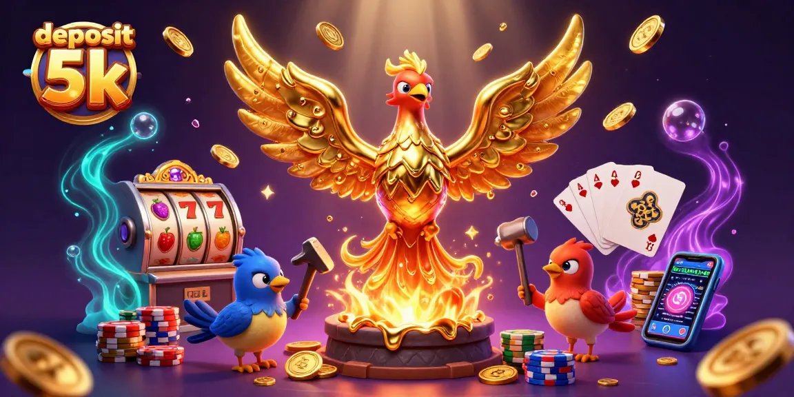 Experience the thrill of gaming with deposit 5k at a vibrant casino scene filled with winning elements.