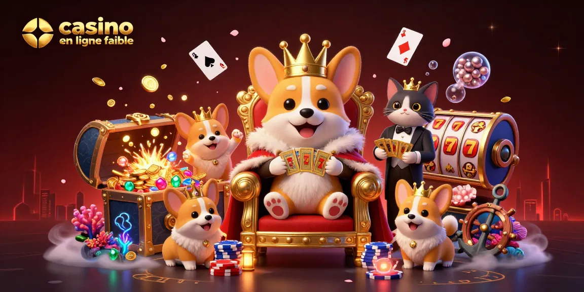 Vivez l'excitation dans un casino en ligne fiable avec un corgi royal et des éléments de jeu vibrants.