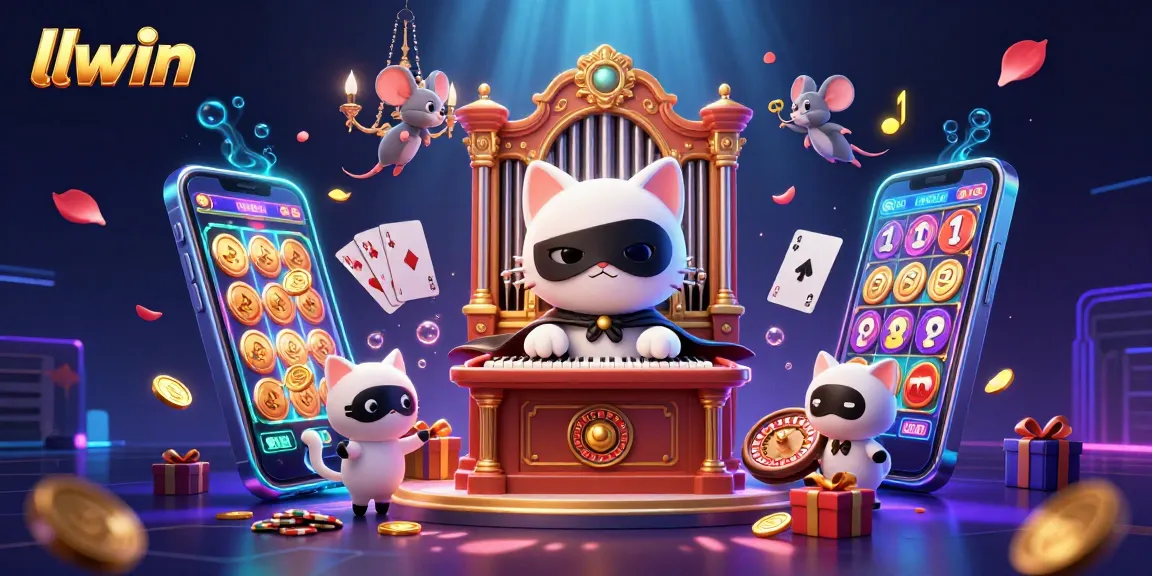 Experience thrilling gameplay at llwin with colorful slots, winning coins, and lively casino elements in a vibrant 3D scene.