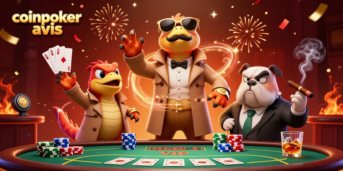 CoinPoker avis : Jouez au poker avec trois rapaces déguisés en homme pour une expérience ludique.