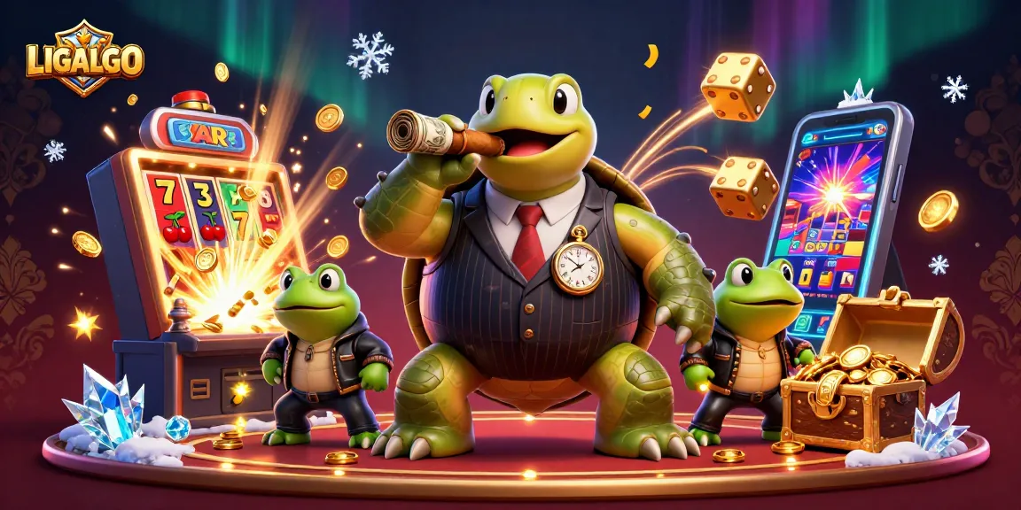 LIGALGO showcases a lively casino scene with characters celebrating big wins and colorful game elements.
