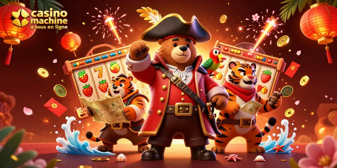 Jouer à des machines à sous en ligne avec casino machine à sous en ligne, symboles fruités et ambiance festive.