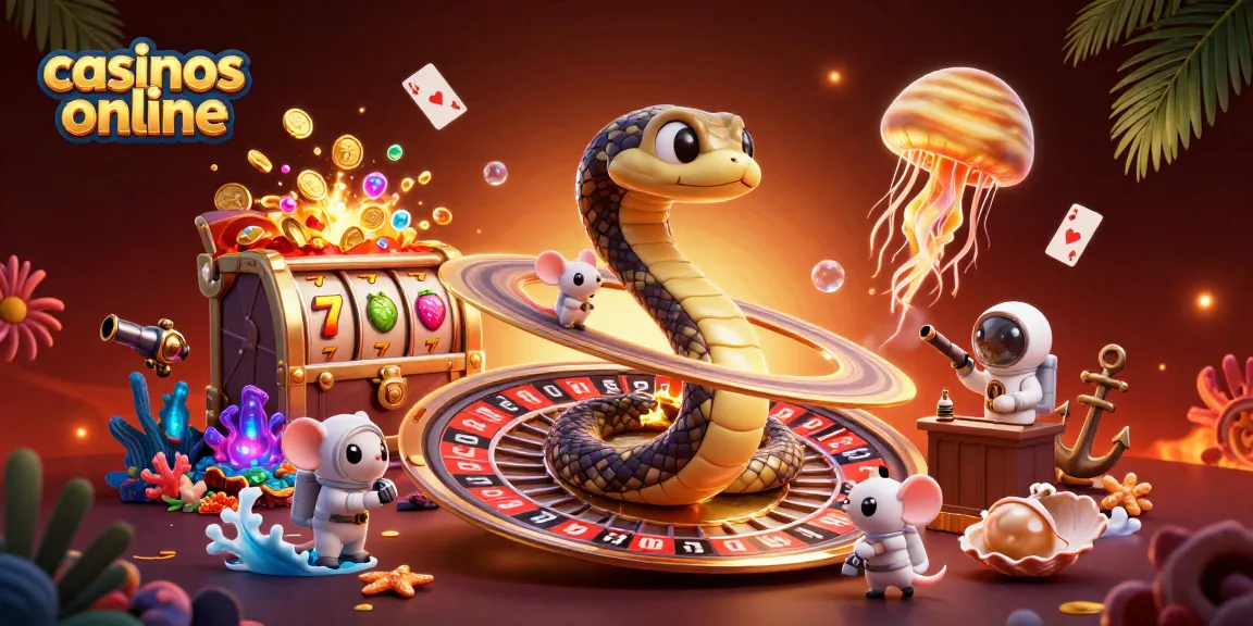 Jugadores disfrutan de los mejores casinos online en una escena vibrante de 3D ilustrativa.